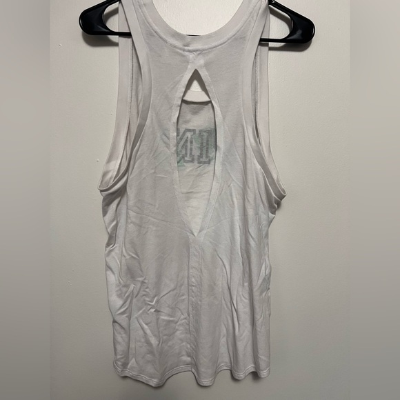 PINK Victoria's Secret White Tank with Floral Accents - Picture 3 of 3